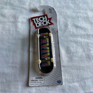 Revival Mini Fingerboard Skateboard - Black & Yellow Teck Deck